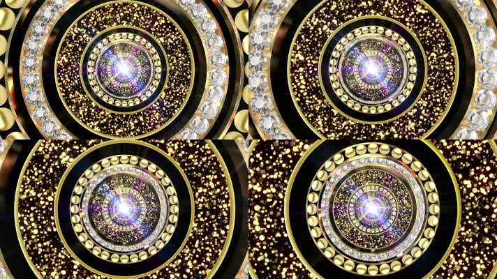 金色珠宝钻石VJ隧道舞台背景