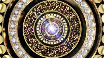 金色珠宝钻石VJ隧道舞台背景