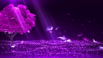 4K梦幻粉色粒子蝴蝶飞舞背景