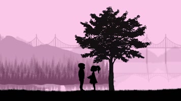 剪影动画，想念母亲，朋友陪随感人感动动人
