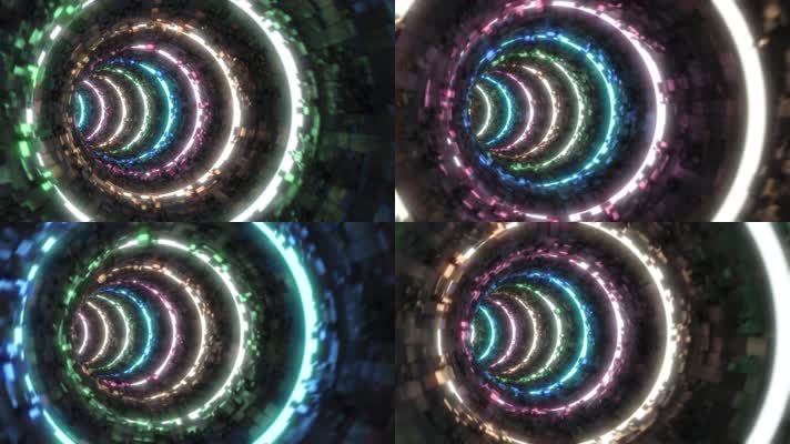 桶状科幻隧道穿梭