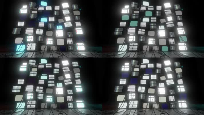 【4K】发光电视墙舞台背景