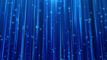4K蓝色粒子光线背景