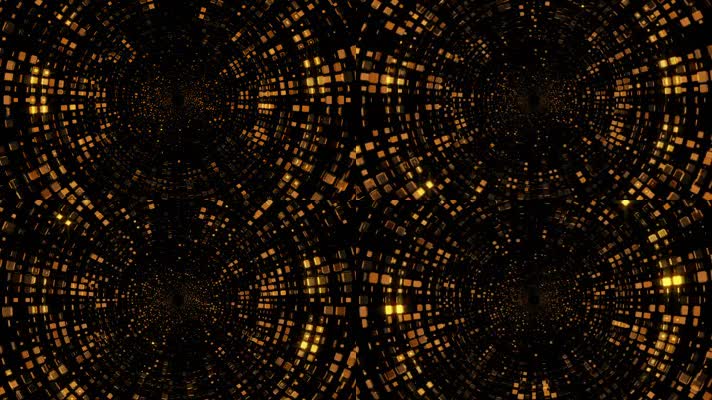 抽象金色隧道运动背景霓虹灯隧道