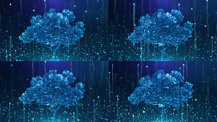 4K粒子树粒子背景