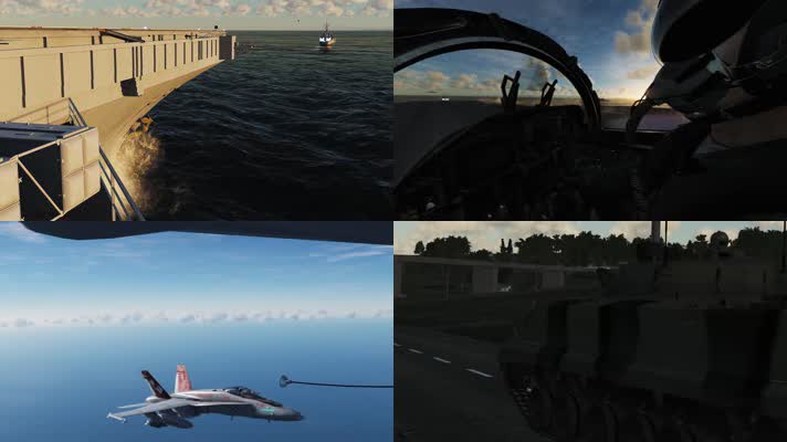 战争动画，航母战机，飞行员战斗机