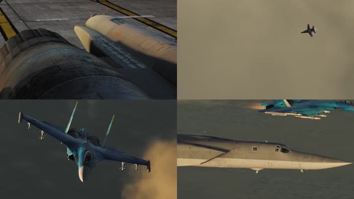 战争动画，苏27苏30，战机格斗