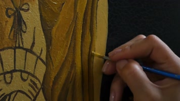 描金艺术，手绘画