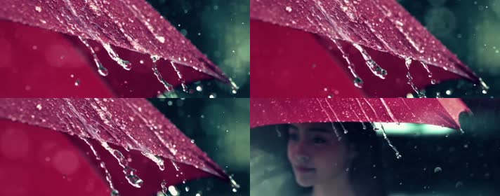 唯美雨滴滴落雨伞下载去模糊