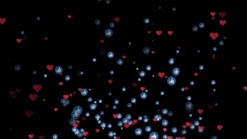 竖起大拇指 点赞 关注 叠加效果