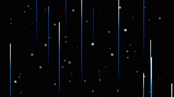 4K唯美蓝色粒子光线流星雨（带透明通道）