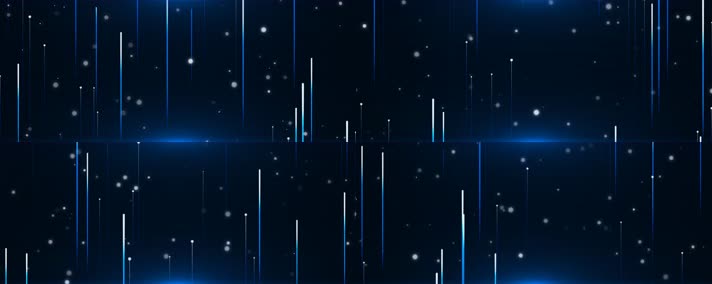 （宽屏）4K蓝色粒子光线流星雨