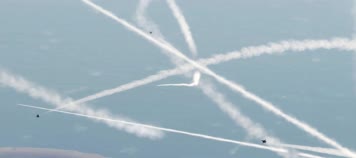 战争动画，战机空战偷袭军舰防空导弹