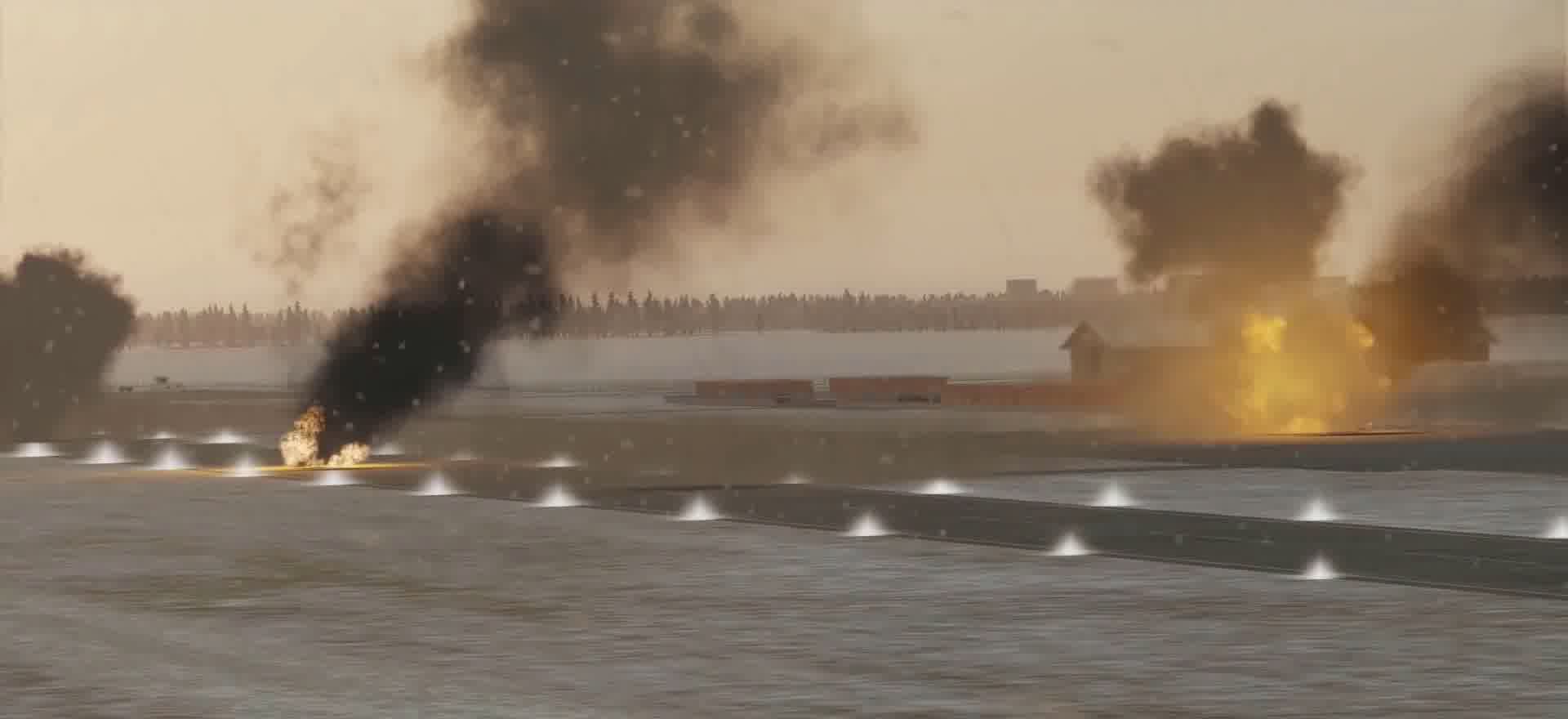 战争动画，军舰垂直发射巡航导弹防空导弹