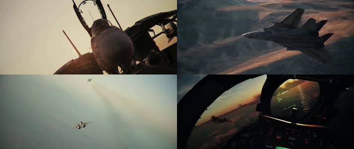 战争动画，航母战机，空战轰炸f14战机
