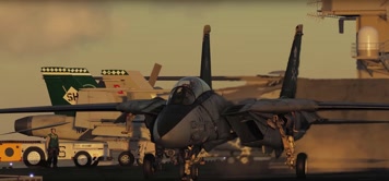 战争动画，航母战机起飞降落航空母舰战斗机