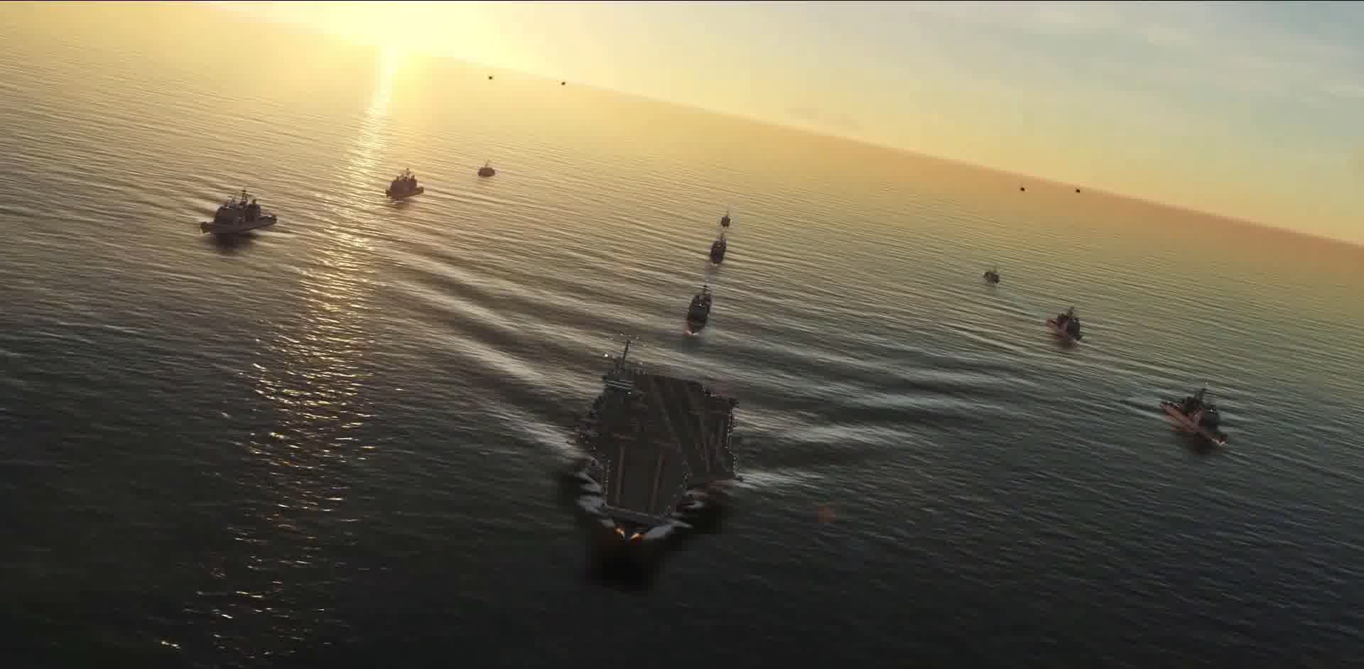 战争动画，战机空战，击落战机