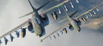 战争动画，战机坦克空战陆战战场