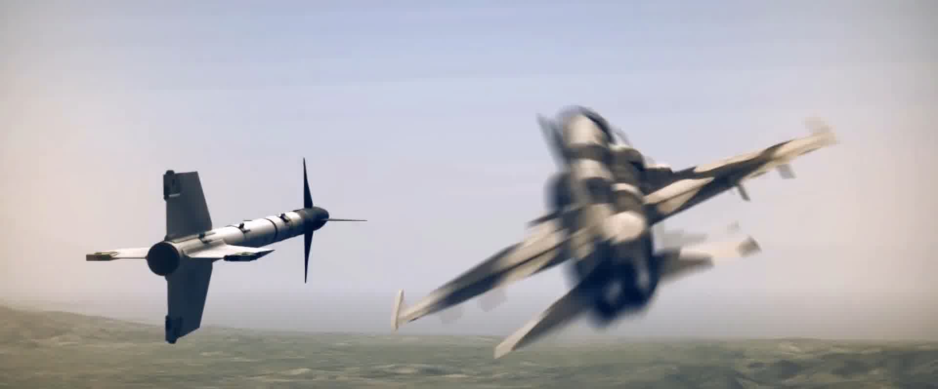 战争动画，空战陆战，发射导弹