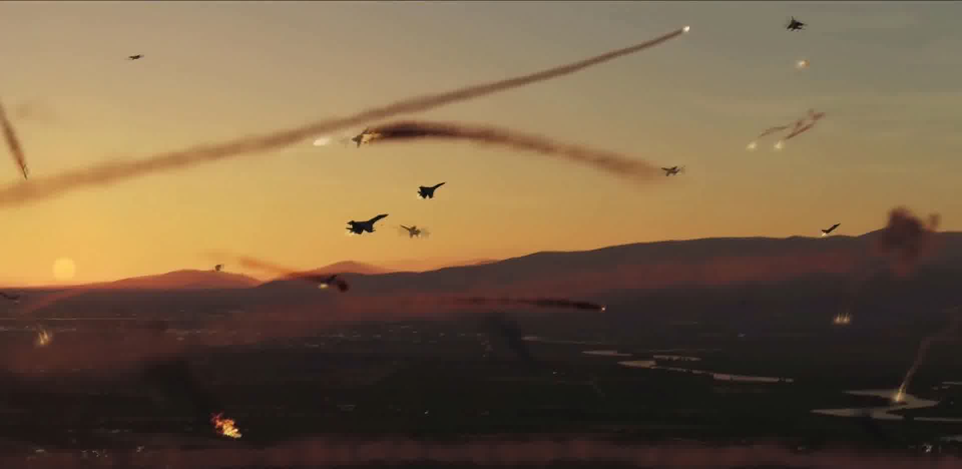 战争动画，陆战空战，突袭击落