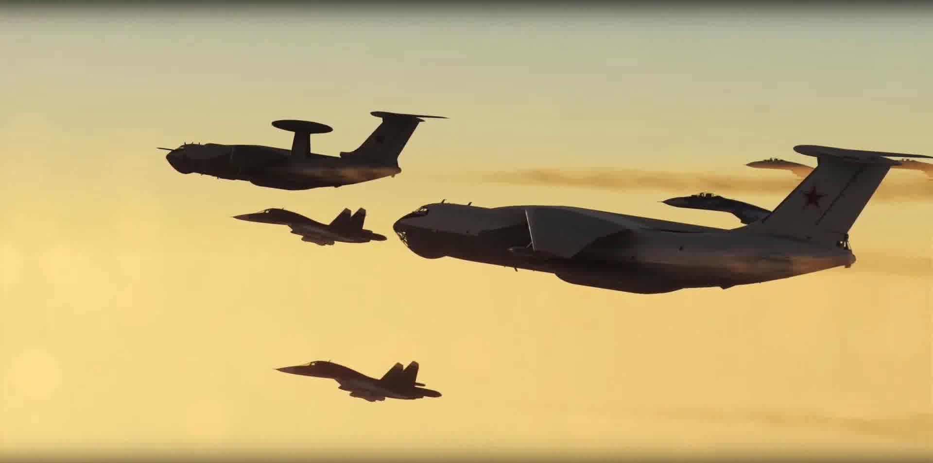 战争动画，战机空战，击落战机