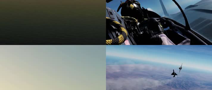 战争动画，激烈空战，战机战斗