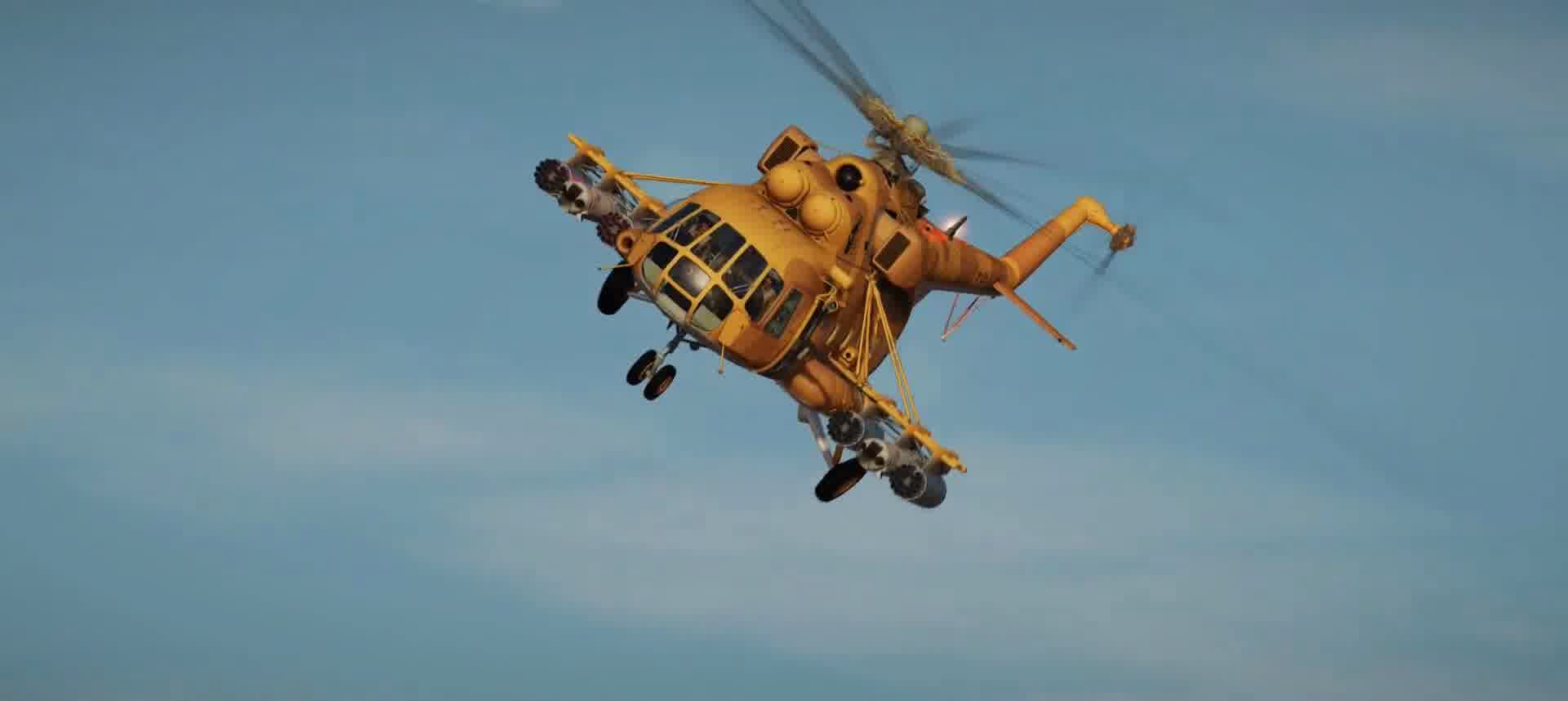 战争动画，武装直升机，战斗直升机