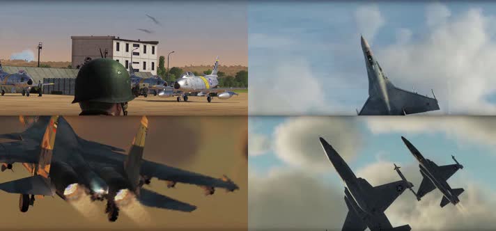 战争动画，战机空战，战机空袭