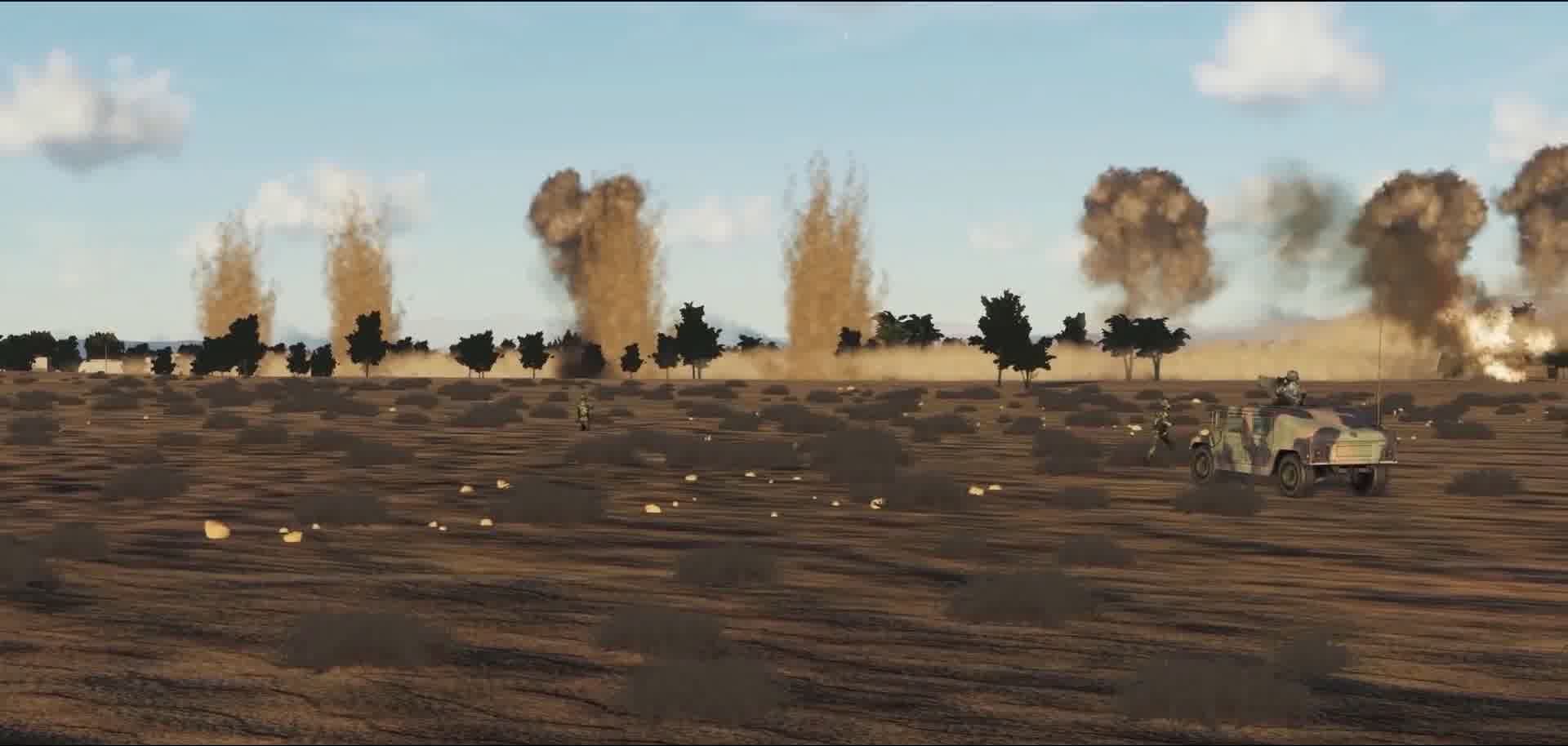 战争动画，战机空袭，战机轰炸空对地导弹