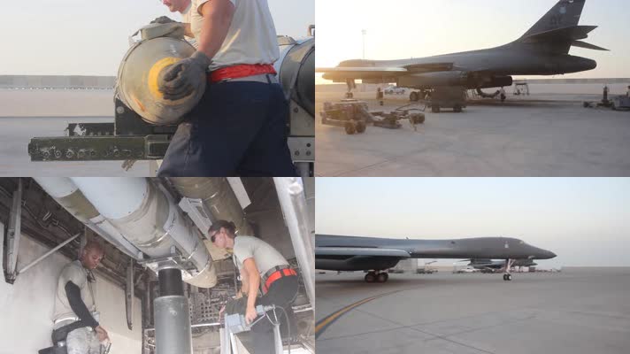 军事实拍，远程轰炸机，空军基地安装导弹