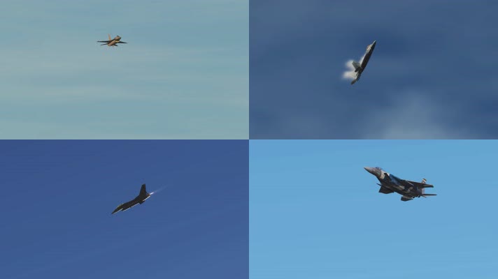 战争动画，各种战机飞行，战斗机飞行飞翔