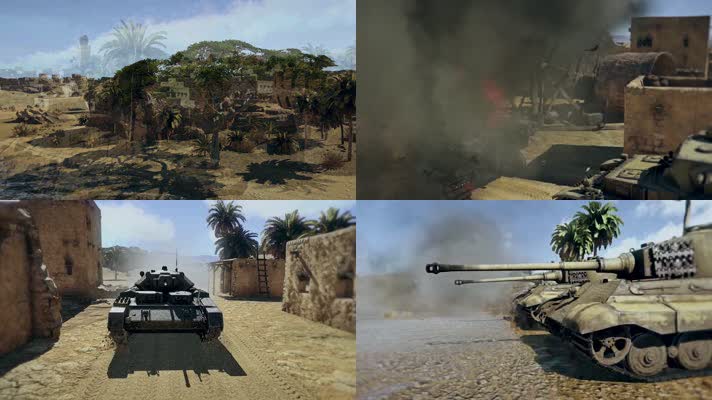 战争动画，战火硝烟，坦克大战