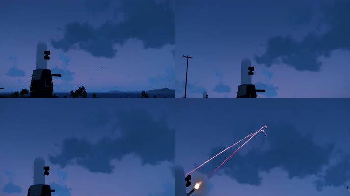 战争动画，密集阵近防炮攻击战机