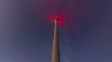 6k60帧星空银河延时风力发电站版