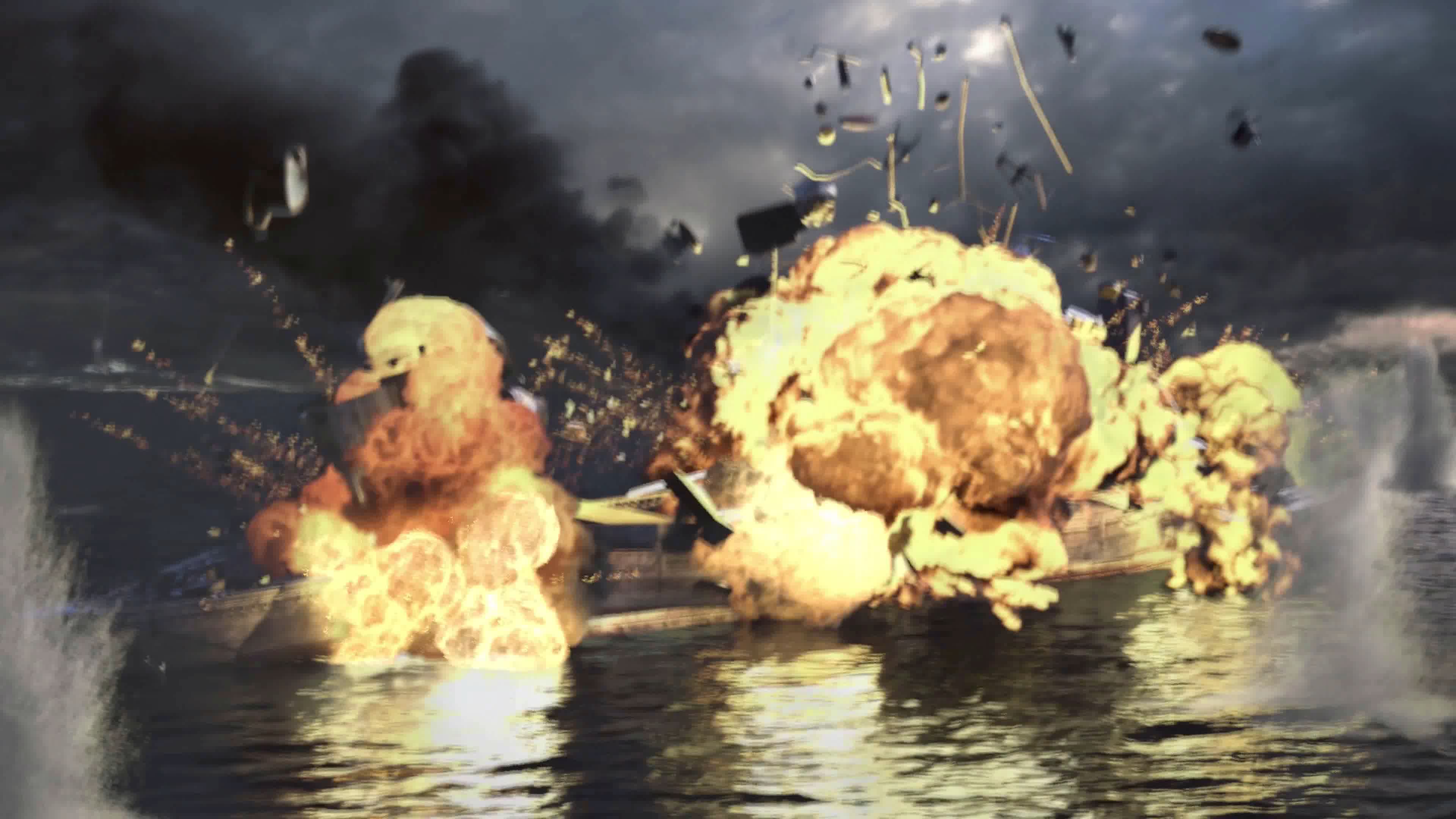 战争动画，战机军舰，美日海战