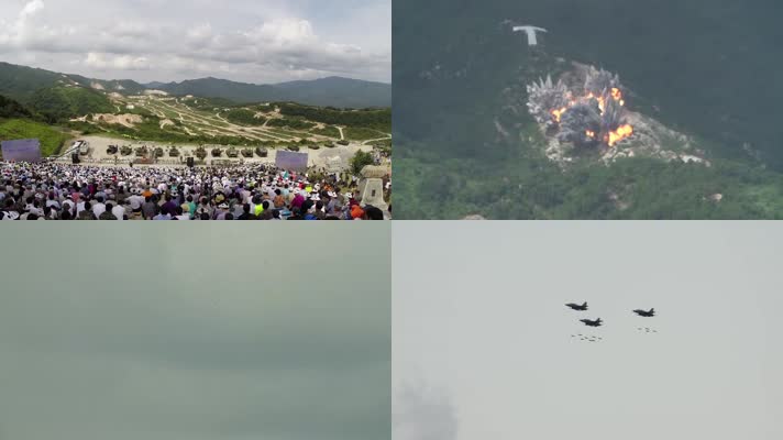 军事实拍，战机军演，攻击目标