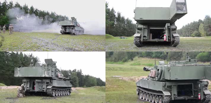 军事实拍，炮兵车打炮