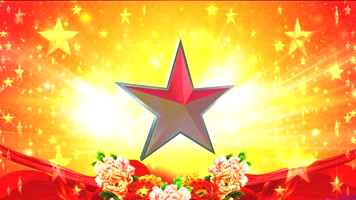 红星闪闪配乐led大屏背景视频