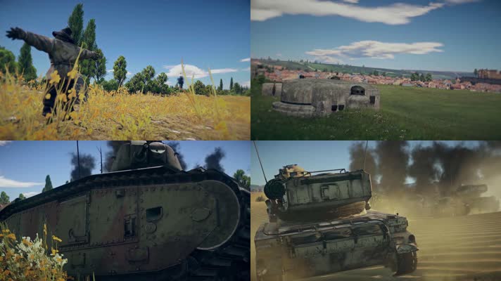 战争动画，坦克动画，战火硝烟