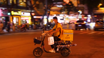 夜晚下班回家路上，晚上开车回家4K视频