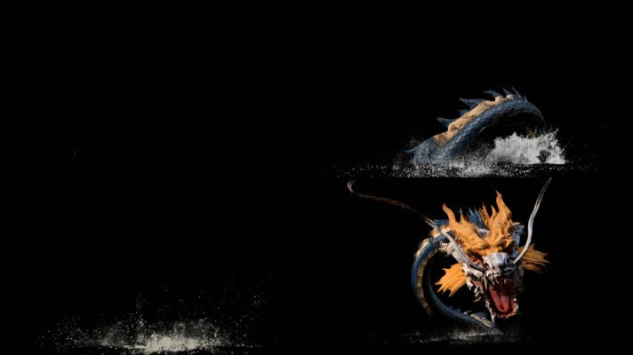 中国龙透明alpha透明通道