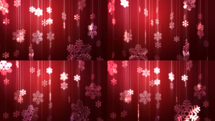 红色粒子，雪花晚会大屏幕