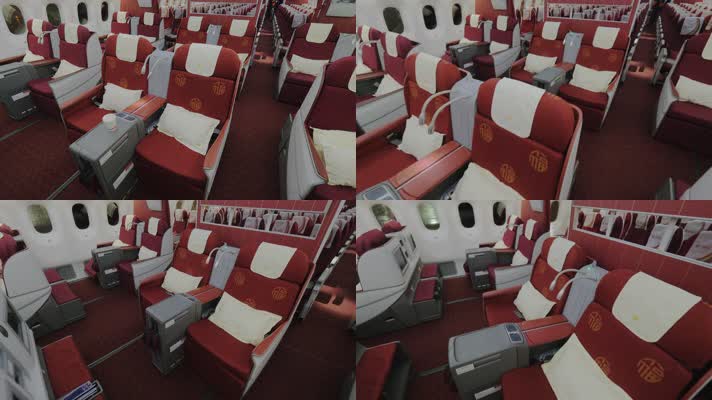 飞机坐椅，飞机内部