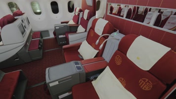 飞机坐椅，飞机内部