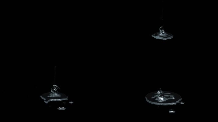 带通道 水滴下落