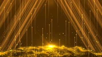 4K金色海洋光效舞台循环 