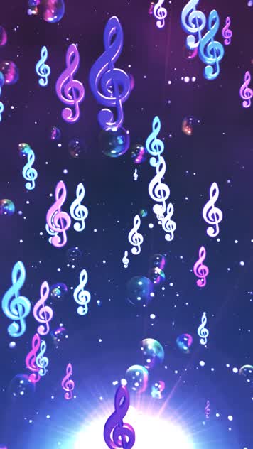 粒子音符上升，手机坚版