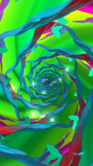 迷幻宇宙，螺旋漩涡扩散三维旋转迷幻