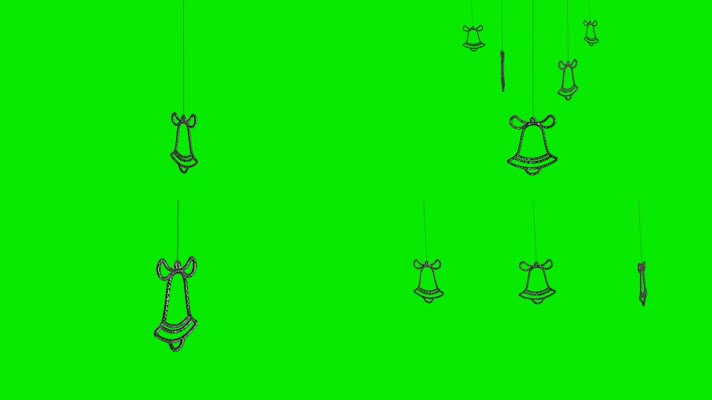 绿幕视频素材铃铛挂饰