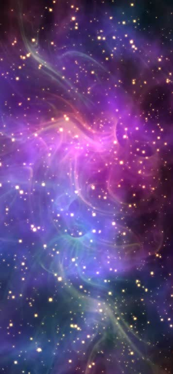 星空星云宇宙，粒子发光闪烁 